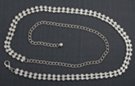 double string rhinestone chain belt