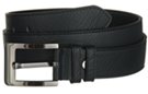 black rhino embossed genuine leather casual dress belt with gunmetal buckle