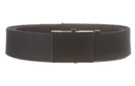 extra-heavy black cotton military web belt with buckle