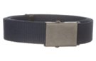 extra-heavy navy blue cotton military web belt with buckle