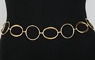 gold chain belt, thickened ovals alternate with circular rings