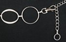 silver chain belt, thickened ovals alternate with circular rings
