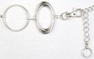 silver chain belt with alternating rings and flattened vertical ovals