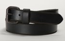 black oil-tanned beveled leather belt