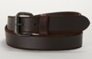 brown oil-tanned beveled leather belt