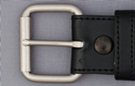 nickel rectangular single prong heel bar roller buckle