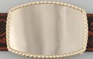 plain rectangular rope border gold buckle