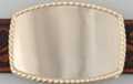 plain rectangular rope border gold buckle