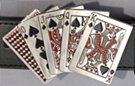 royal flush poker hand belt buckle