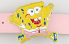running sponge guy with square pants belt buckle