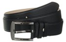 black African safari embossed genuine leather casual dress belt with gunmetal buckle