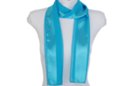river blue satin and sheer belt scarf