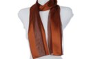 medium brown satin and sheer belt scarf