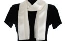 ivory satin and sheer belt scarf