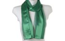 medium green satin and sheer belt scarf