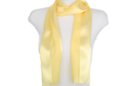 pastel yellow satin and sheer belt scarf
