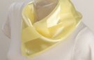 satin and sheer sunshine yellow banded square scarf