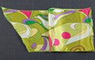 satin belt scarf, bubbles, waves and spirals in purples, pink, golds and green