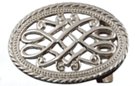 chrome oval filigree scrollwork western belt buckle