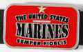 red enameled rectangular US Marines belt buckle