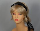hairband with sheer black chiffon scarf
