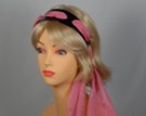 hairband with sheer pink chiffon scarf