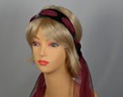 hairband with sheer purple chiffon scarf