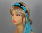 hairband with sheer turquoise chiffon scarf