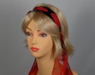 hairband with sheer wine chiffon scarf
