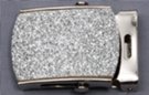 glitter silver military-style buckle