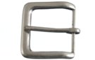 rectangular pewter single prong heel bar belt buckle