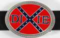 Dixie on rebel flag belt buckle