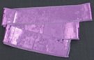 sequin sash, lilac colored sequins completely cover a sash 66 inches long by 2 inches wide