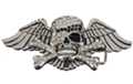 rhinestone skull and crossbones on wings big belt buckle