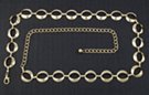 gold smooth circular link chain belt