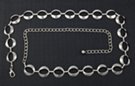 silver smooth circular link chain belt