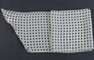 chiffon belt scarf with black polka dots on white field