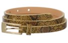 tan snakeskin fashion belt