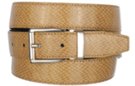 taupe snakeskin embossed dress belt with polished buckle