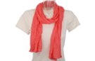coral light knit stretchy scarf