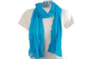 turquoise light knit stretchy scarf
