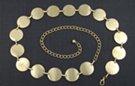 gold chain belt, simple string of smooth disks