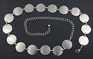 silver chain belt, simple string of smooth disks