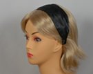 solid color black satin hairband