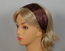 solid color dark brown satin hairband