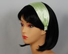 solid color lime green satin hairband