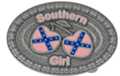 southern girl buckle with pink and blue rebel flag cherries