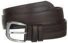 brown arrow embossed genuine leather casual dress belt with nickel polish buckle