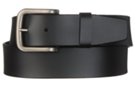 black genuine leather belt and pewter buckle