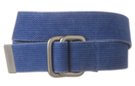 faded blue stone wash cotton canvas belt with square zinc buckle rings